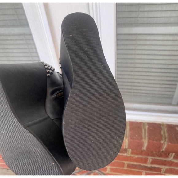 Poison 101 Demonia Boots Women 6 Black Goth Punk Studs Spikes Side Zip Lace Up - Picture 11 of 16